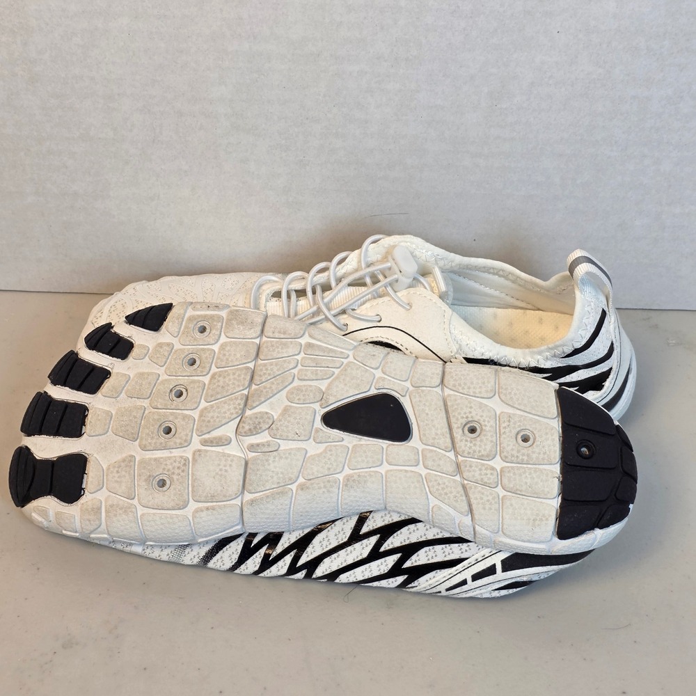 Barefoot Water Shoes Womens 38 White Black Quick Dry Swim Beach Minimalist Pool - Picture 5 of 6